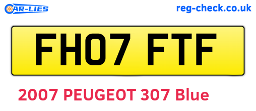 FH07FTF are the vehicle registration plates.