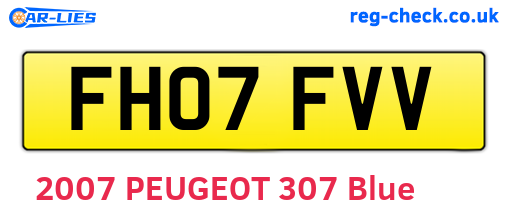FH07FVV are the vehicle registration plates.
