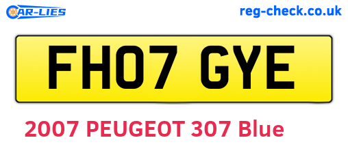 FH07GYE are the vehicle registration plates.
