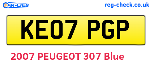 KE07PGP are the vehicle registration plates.
