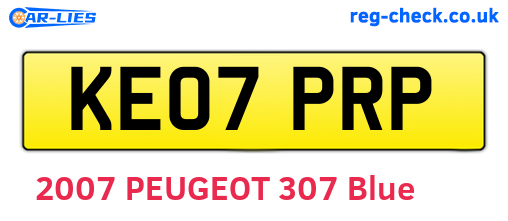 KE07PRP are the vehicle registration plates.