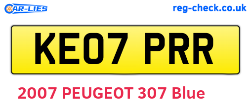 KE07PRR are the vehicle registration plates.