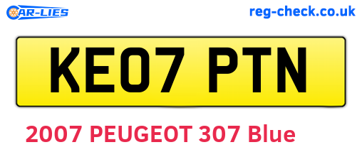 KE07PTN are the vehicle registration plates.