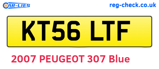 KT56LTF are the vehicle registration plates.