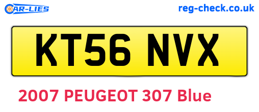 KT56NVX are the vehicle registration plates.