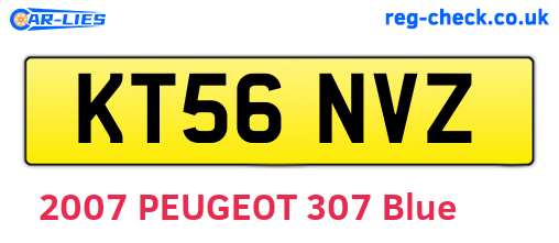 KT56NVZ are the vehicle registration plates.