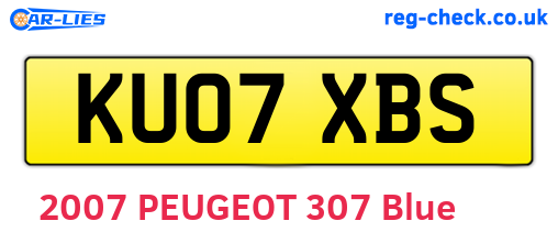 KU07XBS are the vehicle registration plates.