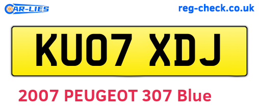 KU07XDJ are the vehicle registration plates.