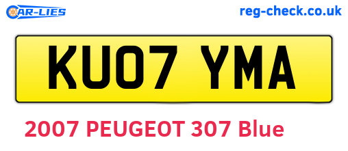 KU07YMA are the vehicle registration plates.