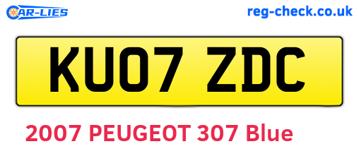 KU07ZDC are the vehicle registration plates.