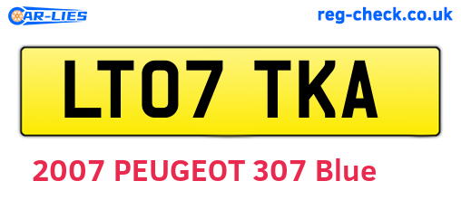 LT07TKA are the vehicle registration plates.