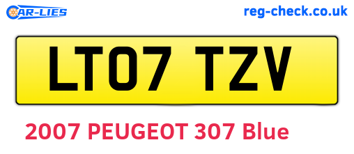 LT07TZV are the vehicle registration plates.