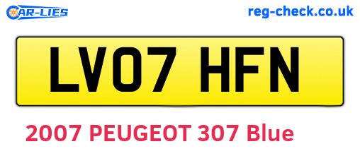 LV07HFN are the vehicle registration plates.