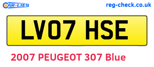 LV07HSE are the vehicle registration plates.