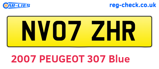 NV07ZHR are the vehicle registration plates.