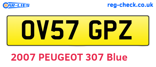 OV57GPZ are the vehicle registration plates.