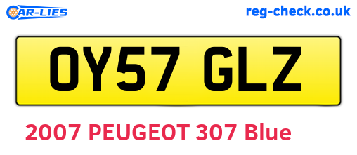 OY57GLZ are the vehicle registration plates.