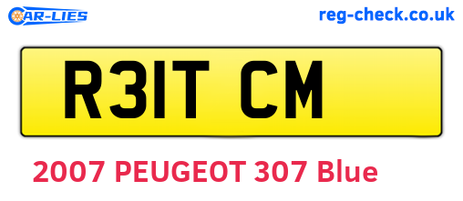 R31TCM are the vehicle registration plates.
