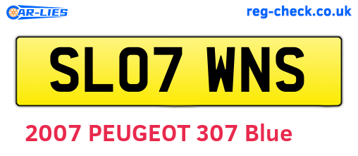 SL07WNS are the vehicle registration plates.