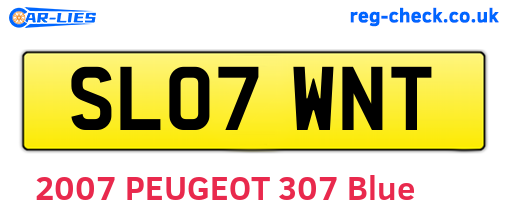 SL07WNT are the vehicle registration plates.