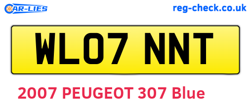 WL07NNT are the vehicle registration plates.