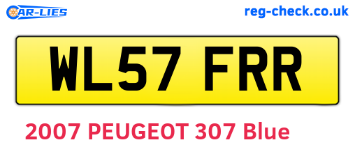WL57FRR are the vehicle registration plates.