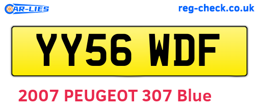 YY56WDF are the vehicle registration plates.