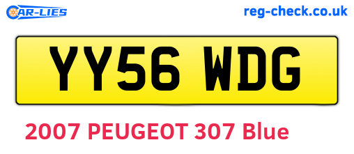 YY56WDG are the vehicle registration plates.