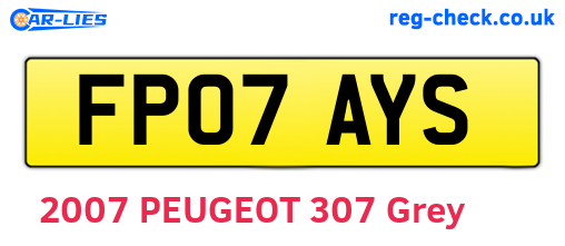 FP07AYS are the vehicle registration plates.