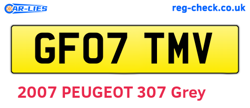 GF07TMV are the vehicle registration plates.