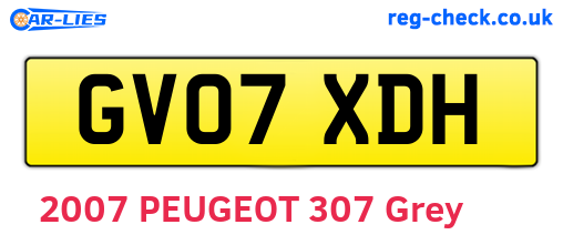 GV07XDH are the vehicle registration plates.