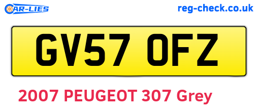 GV57OFZ are the vehicle registration plates.