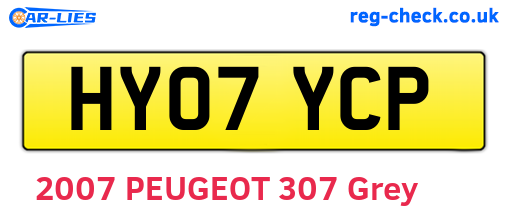 HY07YCP are the vehicle registration plates.