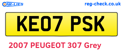 KE07PSK are the vehicle registration plates.