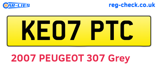 KE07PTC are the vehicle registration plates.