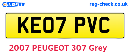 KE07PVC are the vehicle registration plates.