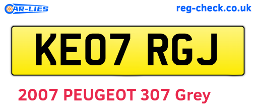 KE07RGJ are the vehicle registration plates.