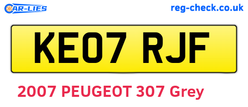 KE07RJF are the vehicle registration plates.