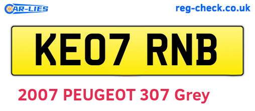 KE07RNB are the vehicle registration plates.