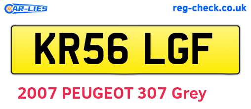 KR56LGF are the vehicle registration plates.