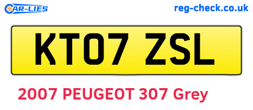 KT07ZSL are the vehicle registration plates.
