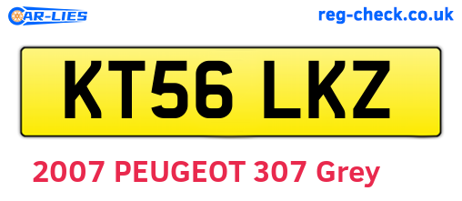 KT56LKZ are the vehicle registration plates.