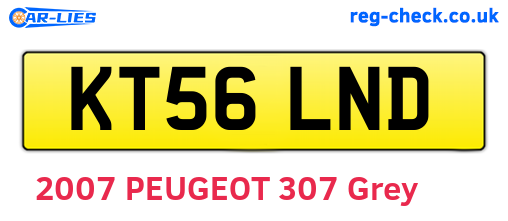 KT56LND are the vehicle registration plates.