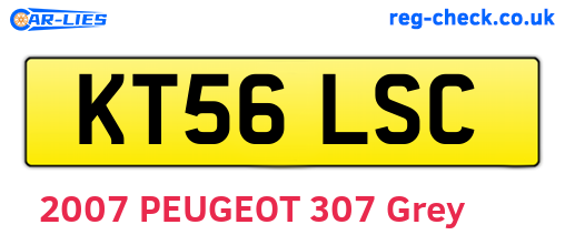 KT56LSC are the vehicle registration plates.
