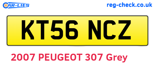 KT56NCZ are the vehicle registration plates.