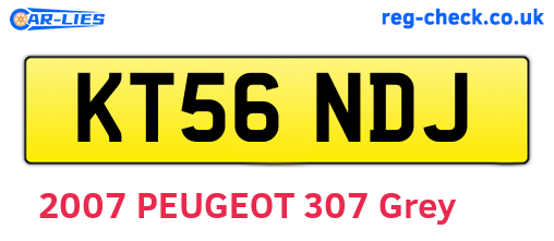 KT56NDJ are the vehicle registration plates.