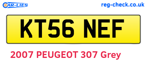 KT56NEF are the vehicle registration plates.