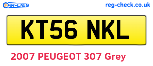KT56NKL are the vehicle registration plates.
