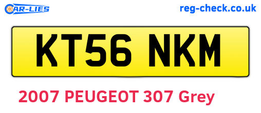 KT56NKM are the vehicle registration plates.