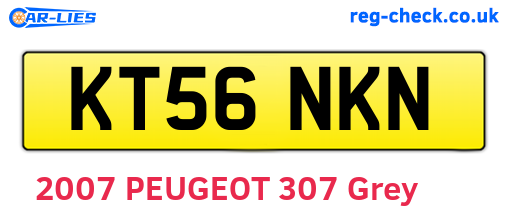 KT56NKN are the vehicle registration plates.